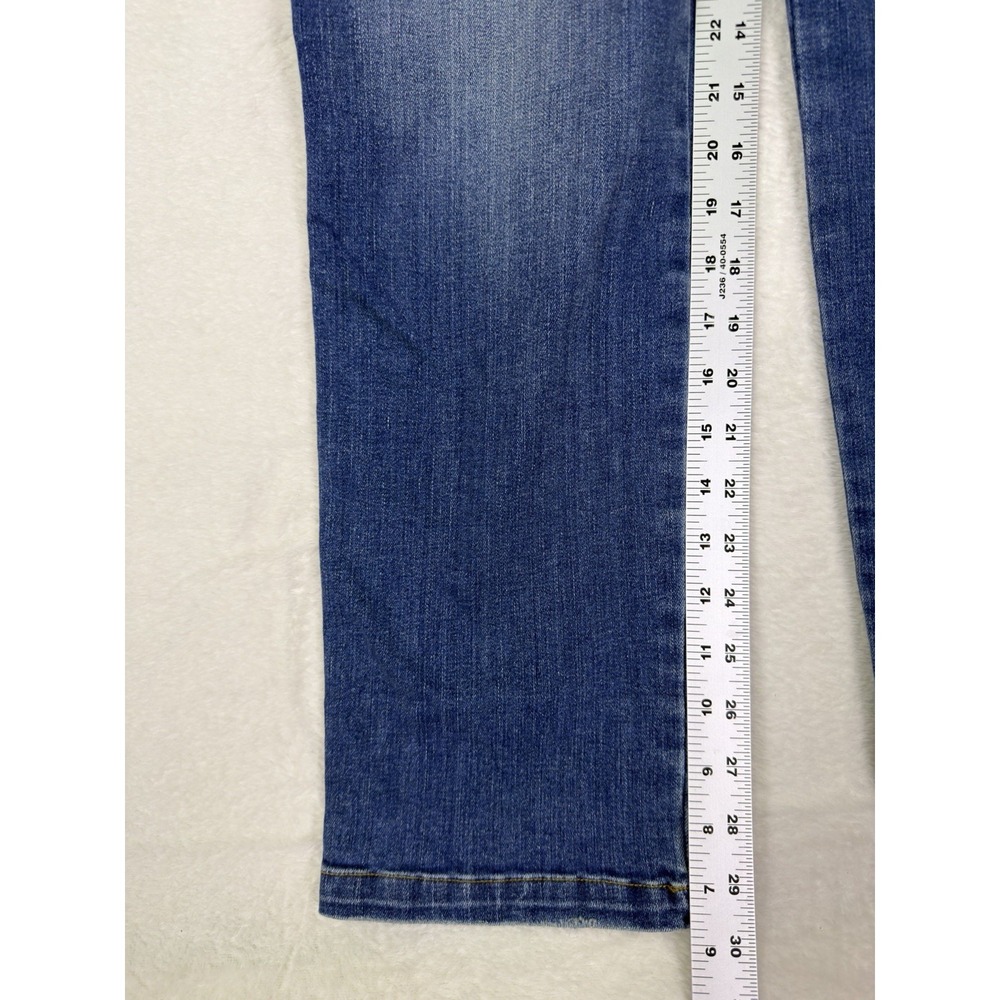 Spanx Jeans Womens XL Blue Medium Wash Mid Rise Straight Pull On Stretch - Picture 5 of 10